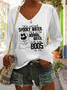 Spooky Water Casual V-Neck Long Sleeve Shirt