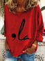 Women's La Cat Voting Print Casual Sweatshirt