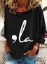 Women's La Cat Voting Print Casual Sweatshirt