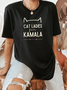 Cat Ladies For Kamala Shirt Kamala Harris 2024 Cotton T-shirt