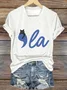 Comma La Childless Cat Lady Loose Crew Neck Simple T-Shirt