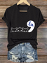 Comma la Childless Cat Lady Loose Crew Neck Casual Text Letters T-Shirt