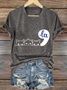 Comma la Childless Cat Lady Loose Crew Neck Casual Text Letters T-Shirt