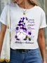 Wear Purpley For My For My Mom Alzheimer's Awareness Cotton T-shirt