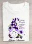 Wear Purpley For My For My Mom Alzheimer's Awareness Cotton T-shirt