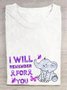 I Will Remember For You Alzheimer's Awareness  Cotton T-shirt