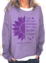 You May Not Remember But I Will Never Forget Alzheimers Awareness Casual Sweatshirt