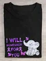 I Will Remember For You Alzheimer's Awareness  Cotton T-shirt