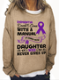 Alzheimer's Awareness Dementia Doesn't Come With A Manual It Comes With A Daughter Who Never Gives Up Casual Sweatshirt