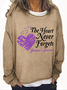 Alzheimer's Awareness The Heart Never Forgets Casual Sweatshirt