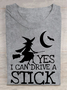 Halloween Buckle Up Buttercup You Just Flipped My Witch Switch Cotton T-Shirt