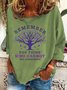 Women's Remember For Those Who Cannot Dementia Alzheimer's Disease Awareness Printed Casual Sweatshirt