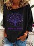 Women's Remember For Those Who Cannot Dementia Alzheimer's Disease Awareness Printed Casual Sweatshirt