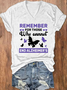 REMEMBER ❤ FOR THOSE Who cannot END ALZHEIMER'S Loose Simple Floral T-Shirt