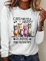 Cats Make Me Happy Humans Make My Head Hurt Casual Long Sleeve Shirt