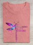 You May Not Remember But I Will Never Forget Dragonfly Alzheimer's Awareness Cotton T-shirt