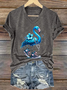 Women's Pearl Necklace Canvas Shoes Blue Flamingo Print T-Shirt