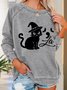 Cat Comma-la Halloween Casual Sweatshirt