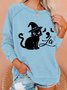 Cat Comma-la Halloween Casual Sweatshirt