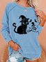 Cat Comma-la Halloween Casual Sweatshirt