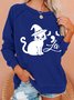 Cat Comma-la Halloween Casual Sweatshirt