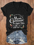 Women'S Merry Christmas Printed Casual T-Shirt