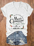 Women'S Merry Christmas Printed Casual T-Shirt