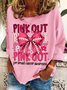 Football Pink Out Breast Cancer Football Casual Sweatshirt