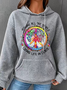 Hippie All The People Simple Loose Hoodie