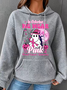 In October We Wear Pink Breast Cancer Awareness Simple Loose Hoodie