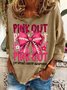 Football Pink Out Breast Cancer Football Casual Sweatshirt