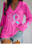 Women's Pink Breast Cancer Love Long Sleeve T-Shirt