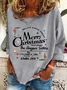 Merry Christmas Printed Casual Sweatshirt