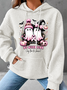 In October We Wear Pink Ghost Breast Cancer Awareness Simple Loose Hoodie