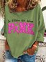 In October We Wear Pink Breast Cancer Awareness Casual Sweatshirt