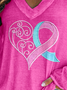 Women's Pink Breast Cancer Love Long Sleeve T-Shirt