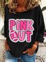 Breast Cancer Football Pink Out Casual Sweatshirt