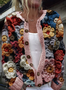 Vintage floral button knit cardigan