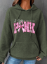 In October We Wear Pink Breast Cancer Awareness Simple Loose Hoodie