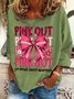 Football Pink Out Breast Cancer Football Casual Sweatshirt