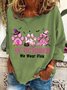 In October We Wear Pink Halloween Fur Dogs Witch Breast Cancer Awareness Casual Sweatshirt