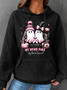 In October We Wear Pink Ghost Breast Cancer Awareness Simple Loose Hoodie