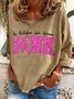 In October We Wear Pink Breast Cancer Awareness Casual Sweatshirt