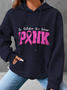 In October We Wear Pink Breast Cancer Awareness Simple Loose Hoodie