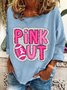 Breast Cancer Football Pink Out Casual Sweatshirt