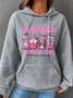 In October We Wear Pink Breast Cancer Awareness Simple Loose Hoodie