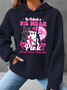 In October We Wear Pink Breast Cancer Awareness Simple Loose Hoodie