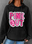 Breast Cancer Football Pink Out Simple Loose Hoodie