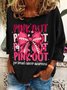 Football Pink Out Breast Cancer Football Casual Sweatshirt