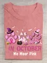 In October We Wear Pink Halloween Fur Dogs Witch Breast Cancer Awareness Cotton T-Shirt